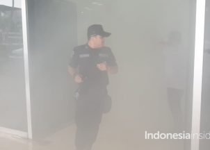 Gedung Nusantara III Kompleks Parlemen DPR, mengalami kebakaran, Jakarta. Foto: Muhajir/Indonesiainside.id