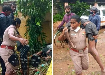 Viral, Polisi Wanita Mengangkat Pria Menuju Rumah Sakit dalam Penyelamatan Dramatis