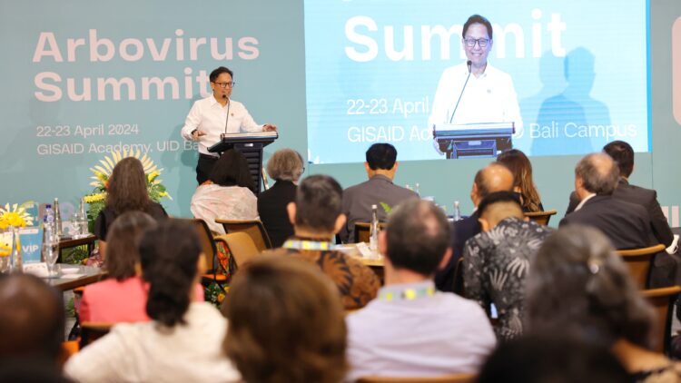 Menkes Budi Gunadi Sadikin hadir dalam ‘International Arbovirus Summit Indonesia 2024' (Foto: Humas Kemenkes)