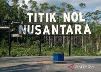 Titik Nol Ibu Kota Nusantara (IKN). Foto: Antara