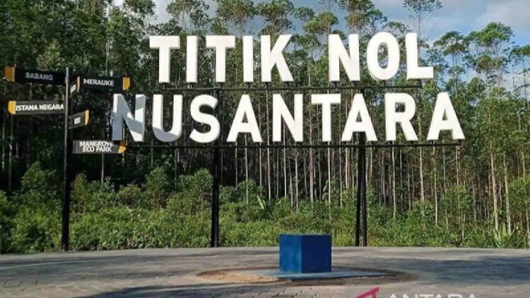 Titik Nol Ibu Kota Nusantara (IKN). Foto: Antara