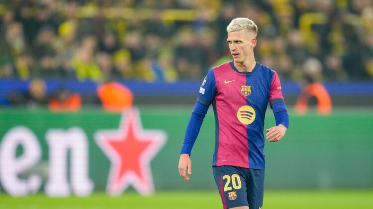 Pemain Barcelona Dani Olmo.