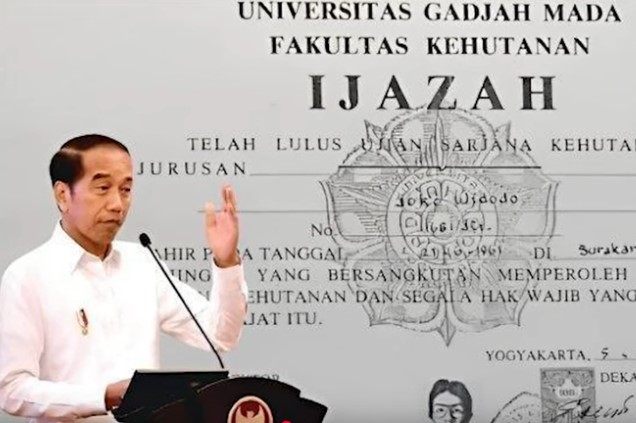 Ilustrasi Ijazah Presiden RI ke-7 Joko Widodo yang dipersoalkan