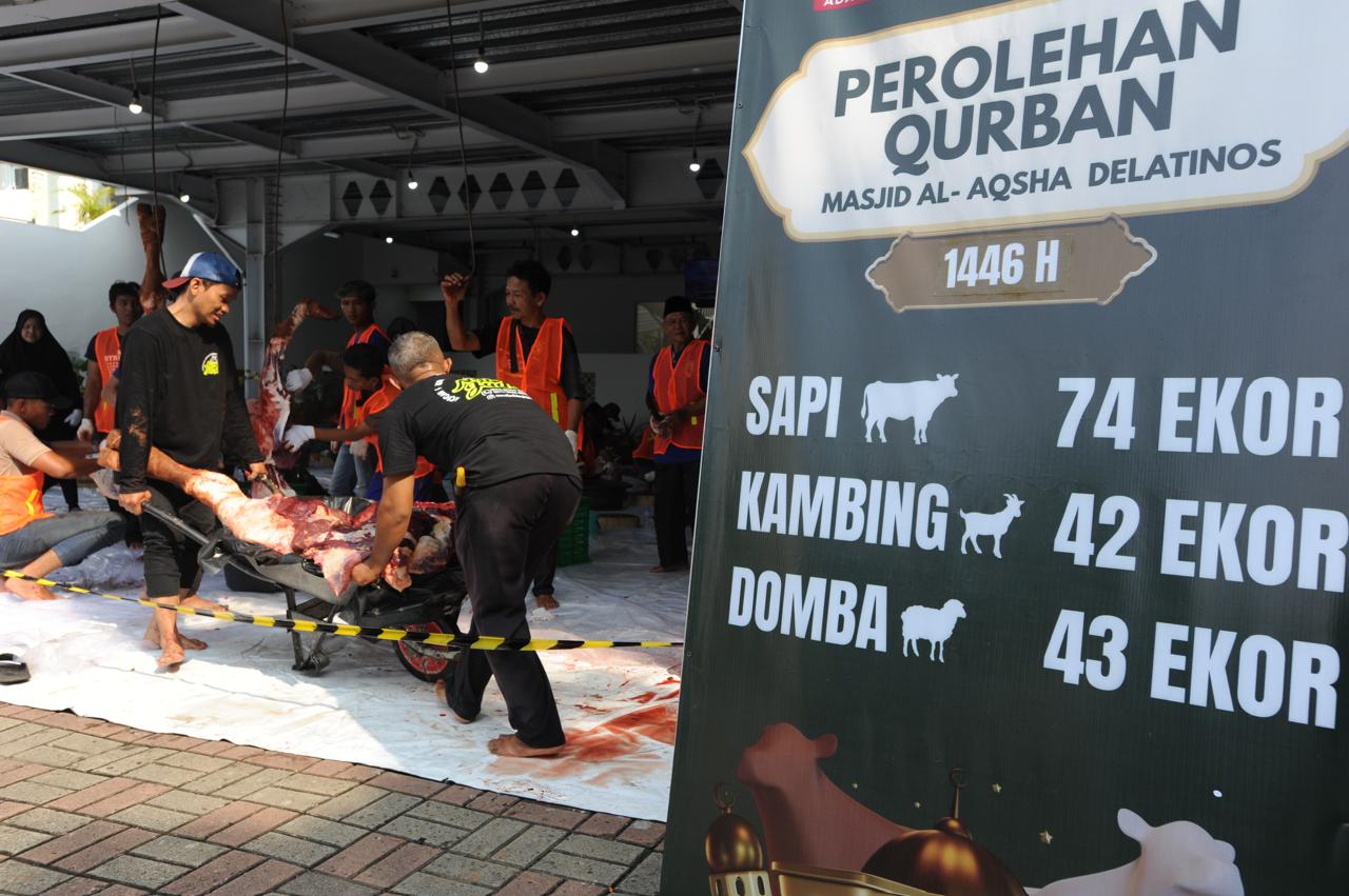 Masjid Al-Aqsha BSD Potong 161 Ekor Hewan Qurban Senilai Rp2,183 M