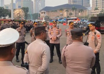 Demo Ojol di Monas, Ribuan Polisi Dikerahkan Jaga Aksi Tuntut Potongan 10 Persen