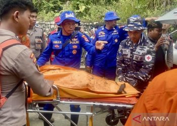 Tim SAR Evakuasi Potongan Jasad Korban Heli Jatuh di Kalsel