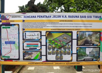 109 Tiang Monorel di Rasuna Said Rampung Dibongkar, Penataan Kawasan Ditargetkan Selesai Juni 2026